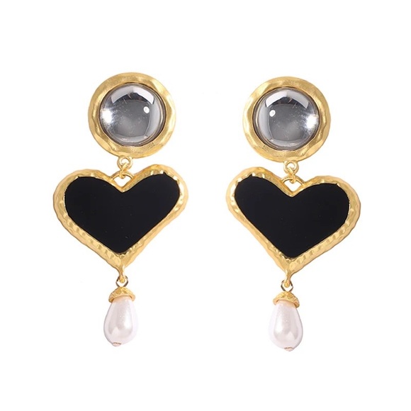 Zara Clear Hoops Chunky Boho Gold Big 3D Drop Geometric Lucite Earrings - Picture 10 of 13